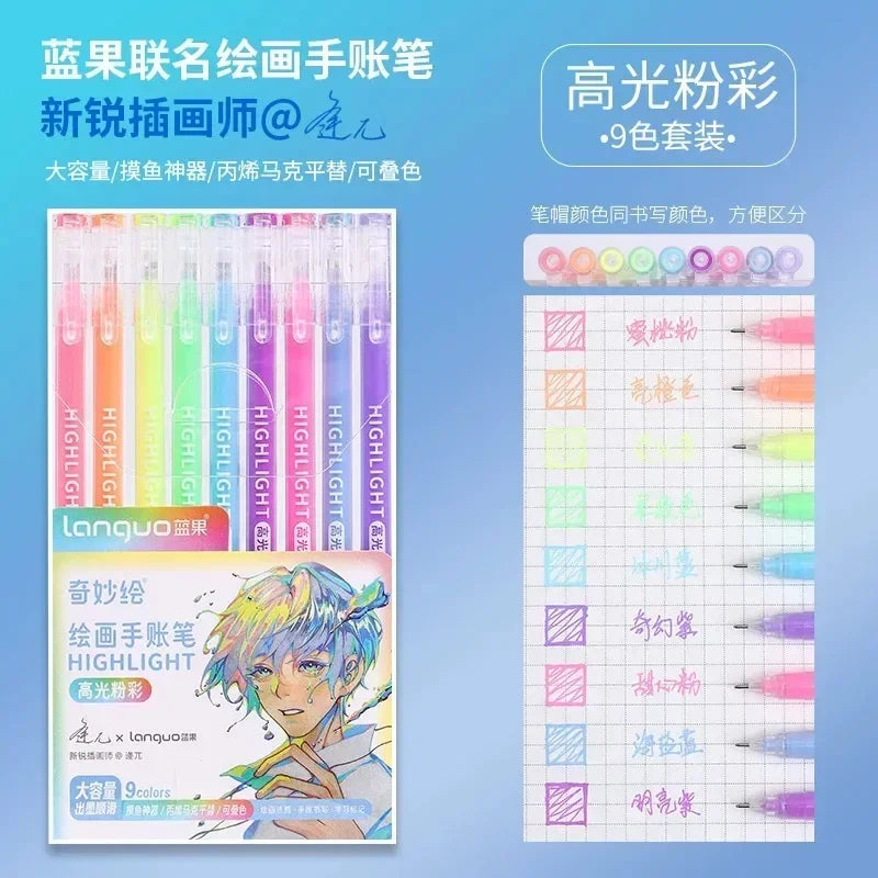198/6 PCS Morandi Gel Pen Set