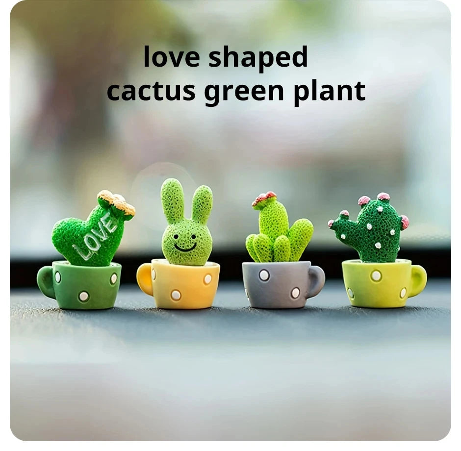 Mini Artificial Succulent Set – 4-Piece Faux Plants for Table or Decor