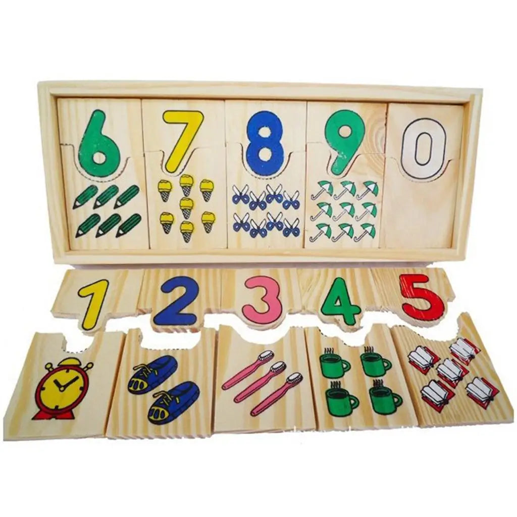 Wooden Counting & Math Puzzle Toy for Kids