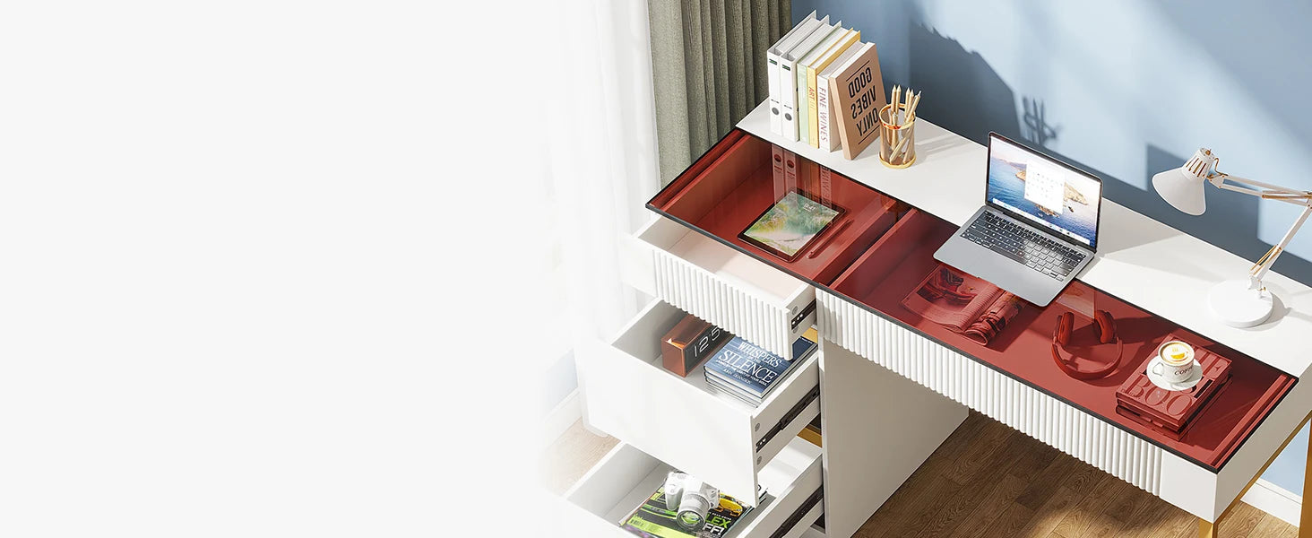 Tribesigns Computer Desk with 4 Drawers