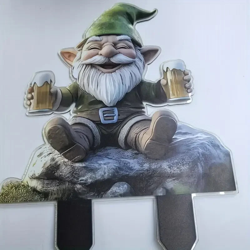 Elderly Beer Drinker Garden Statue – Lawn Decoration