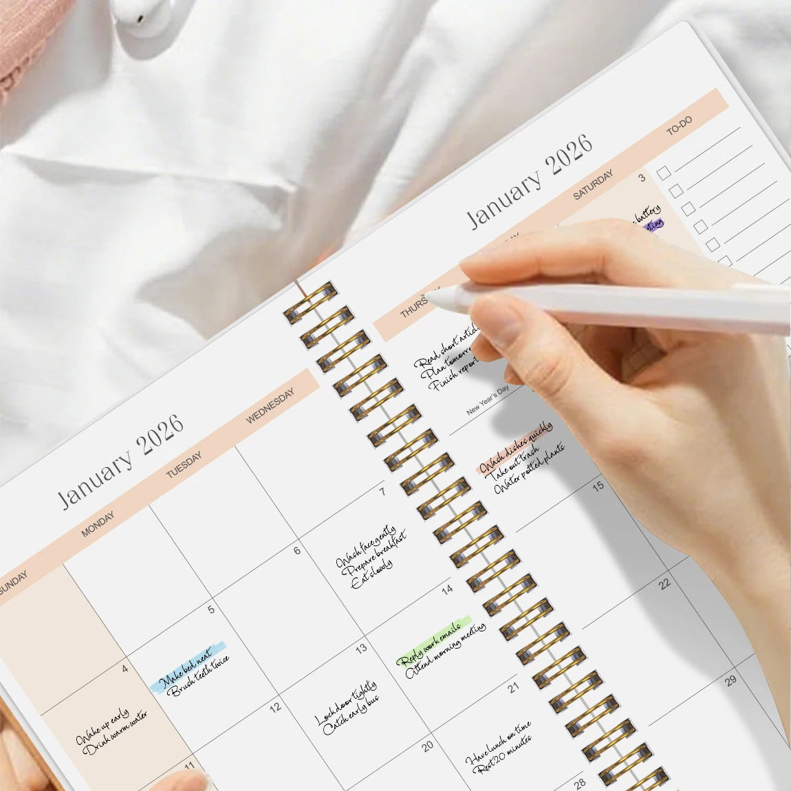 2026 A5 Monthly Planner Cloud Cover