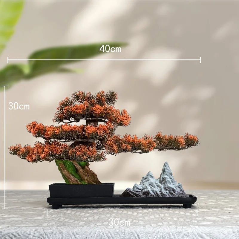 Simulated Welcome Pine Bonsai Ornament
