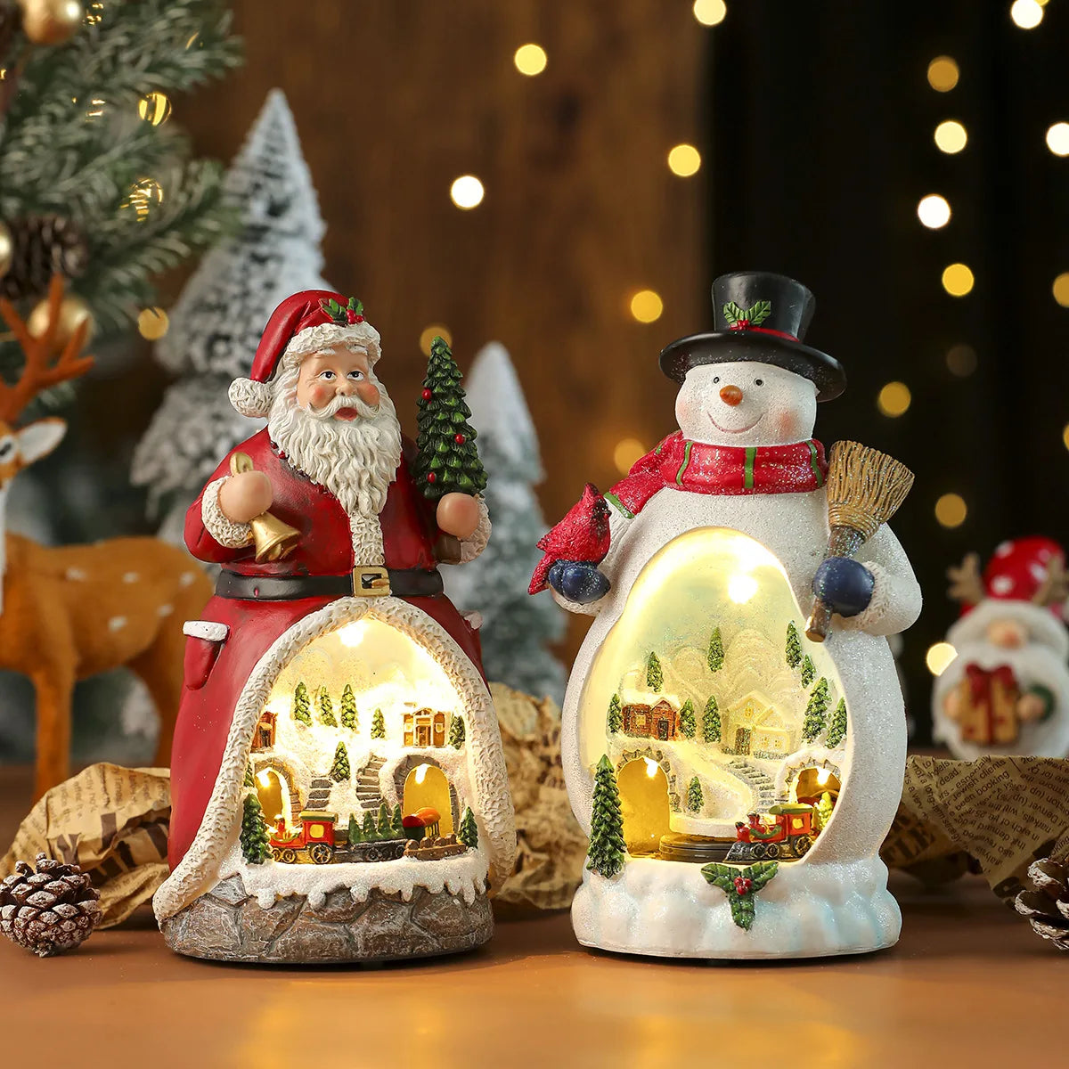Christmas Cabin Musical Box Ornament