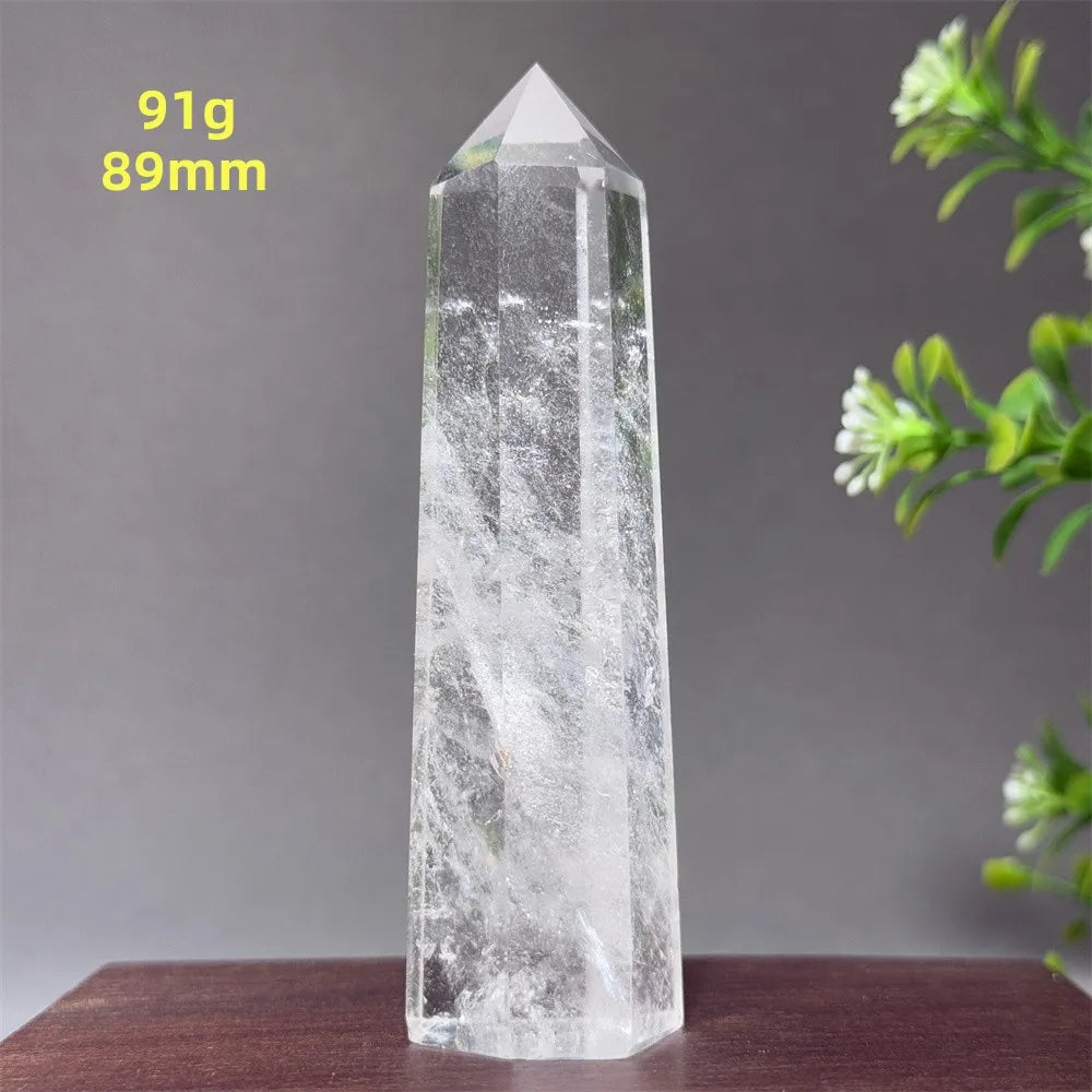 Natural Clear Quartz Crystal Obelisk