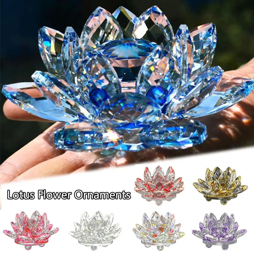 Crystal Lotus Flower Figurine: