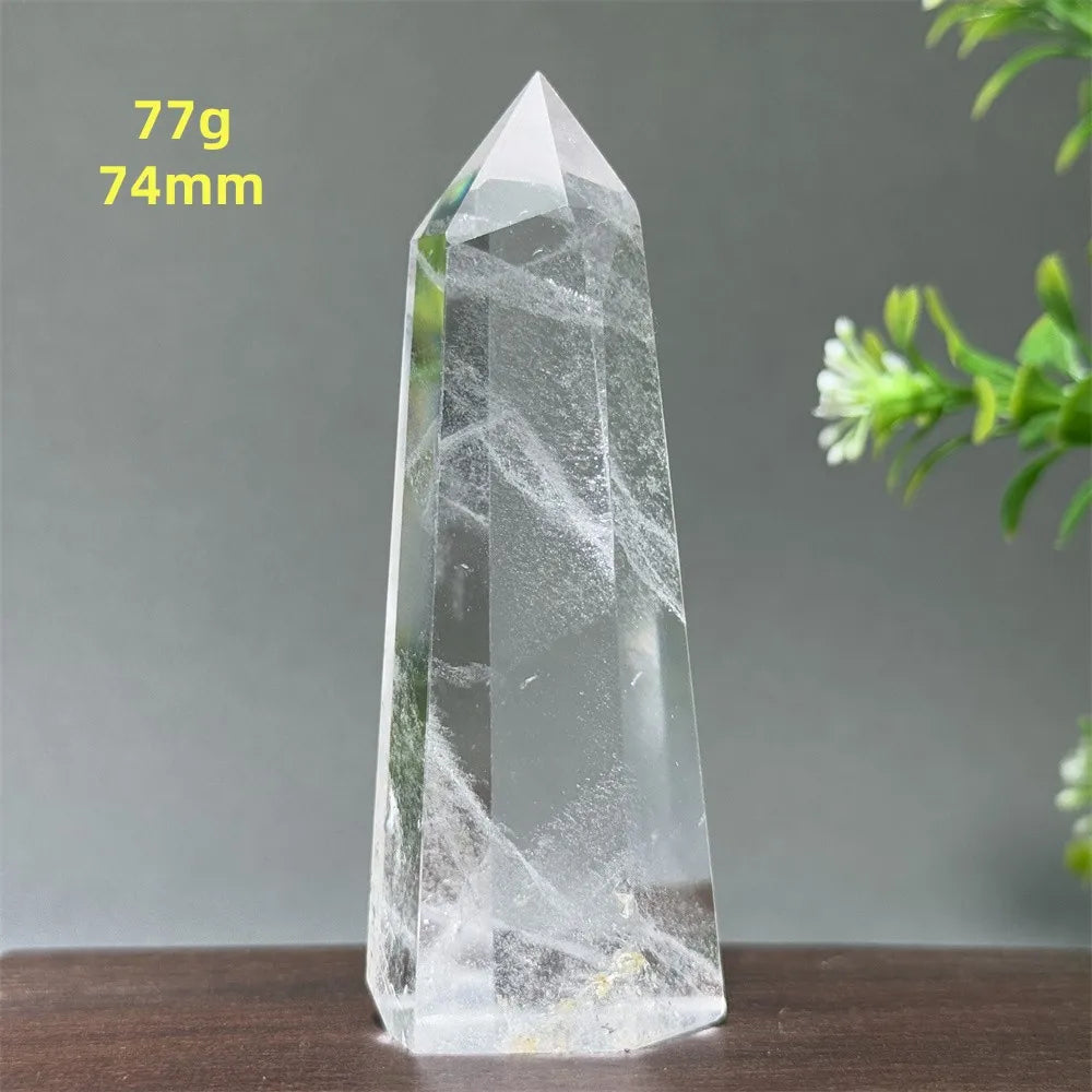 Natural Clear Quartz Crystal Obelisk