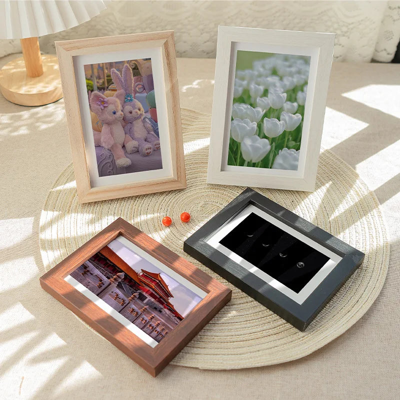 Wooden Photo Frame Wall Hanging Table Stand