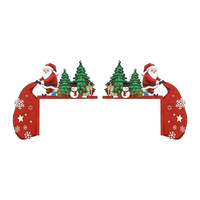 Merry Christmas Wooden Door Frame Ornament