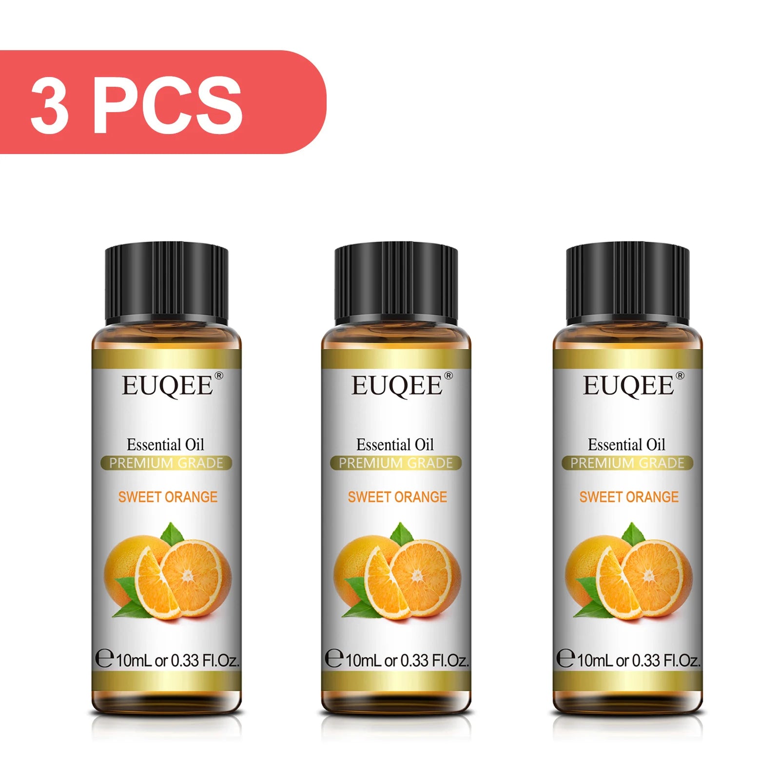EUQEE 3-Piece Essential Oil Set, 10ml