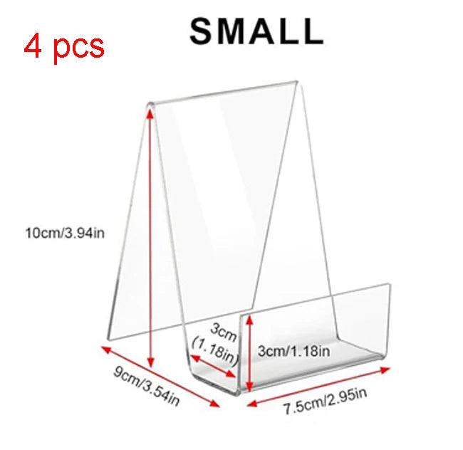 4PCS Clear Acrylic Book