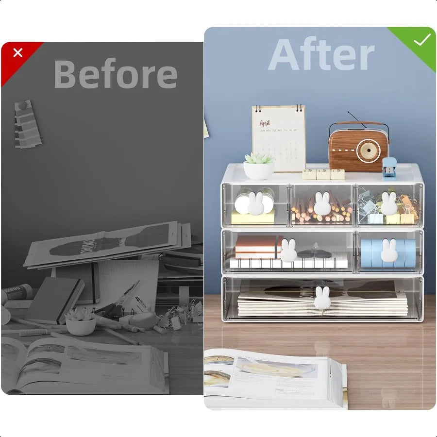 Desk Organizer with 6 Drawers
