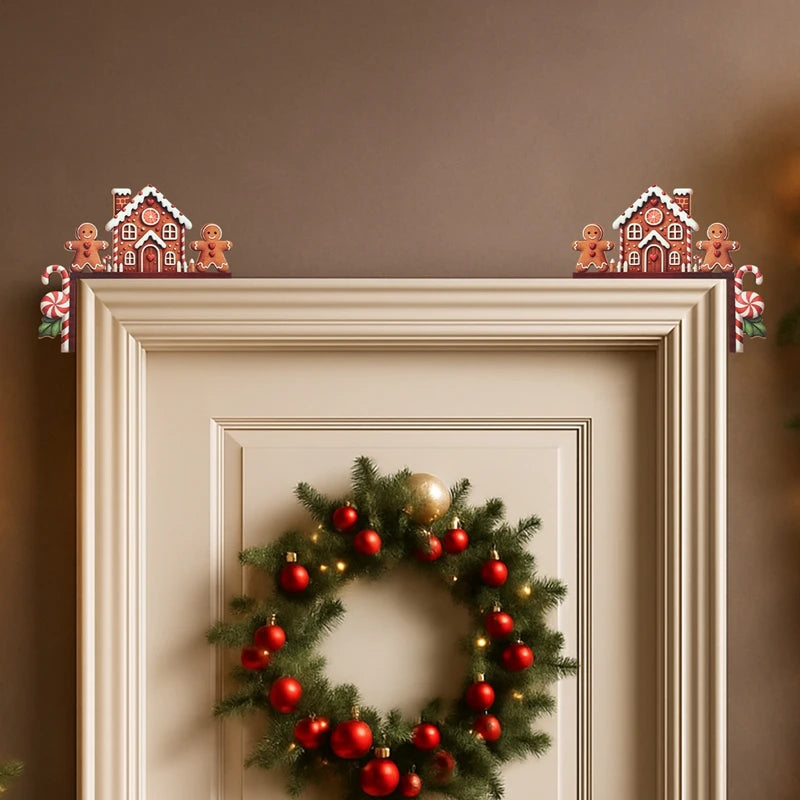 Merry Christmas Wooden Door Frame Ornament