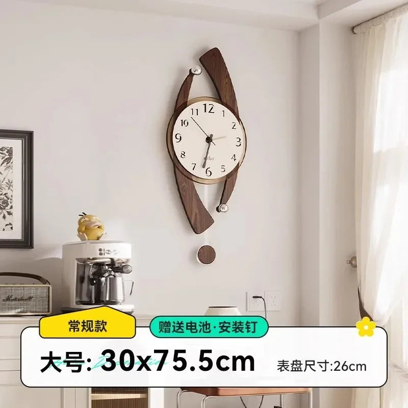 Retro Wooden Wall Clock Decor