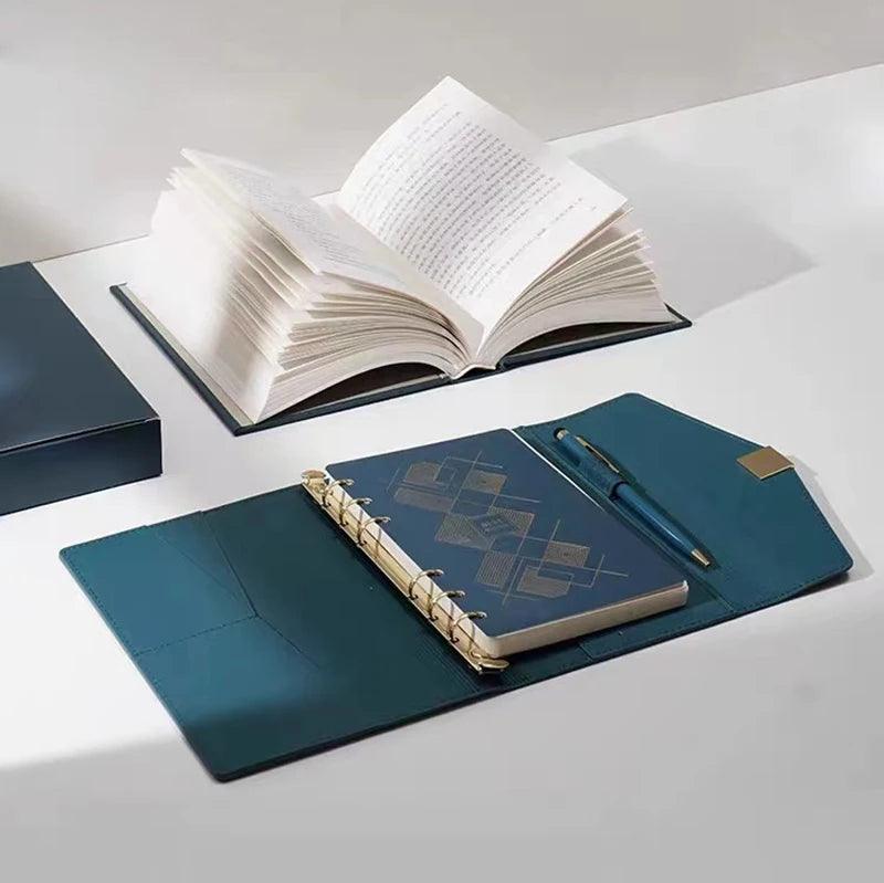 A5 PU Leather Refillable Notebook Planner.