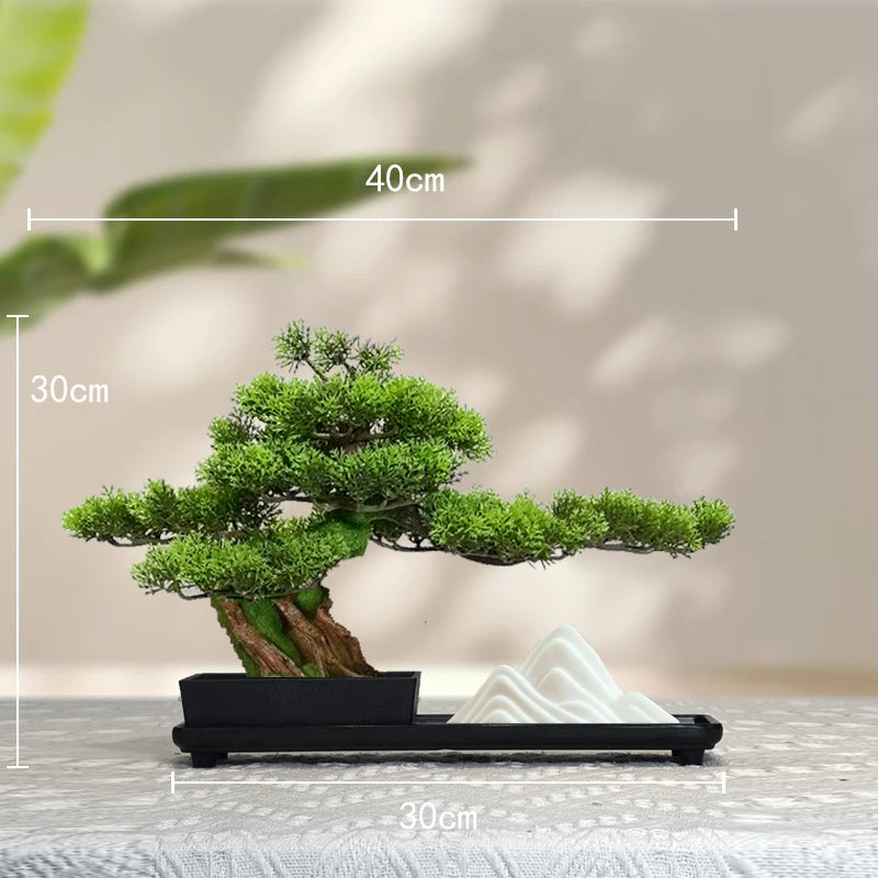 Simulated Welcome Pine Bonsai Ornament
