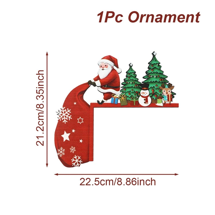 Merry Christmas Wooden Door Frame Ornament