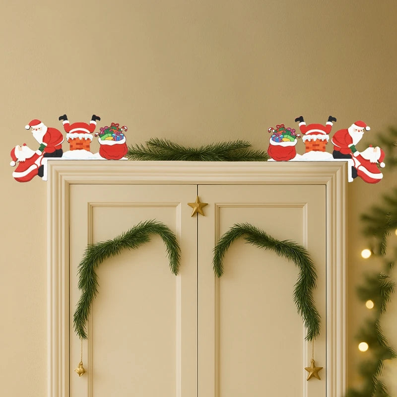 Merry Christmas Wooden Door Frame Ornament