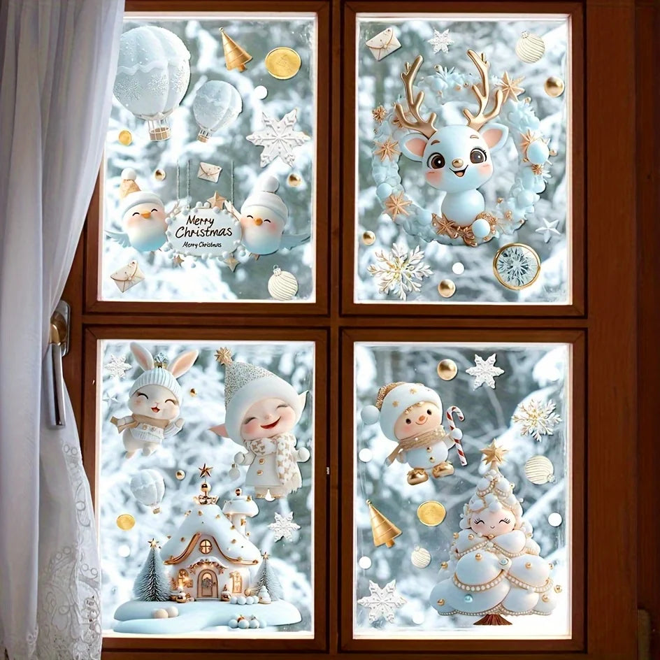 Reusable Christmas Window Stickers – 9 Sheets
