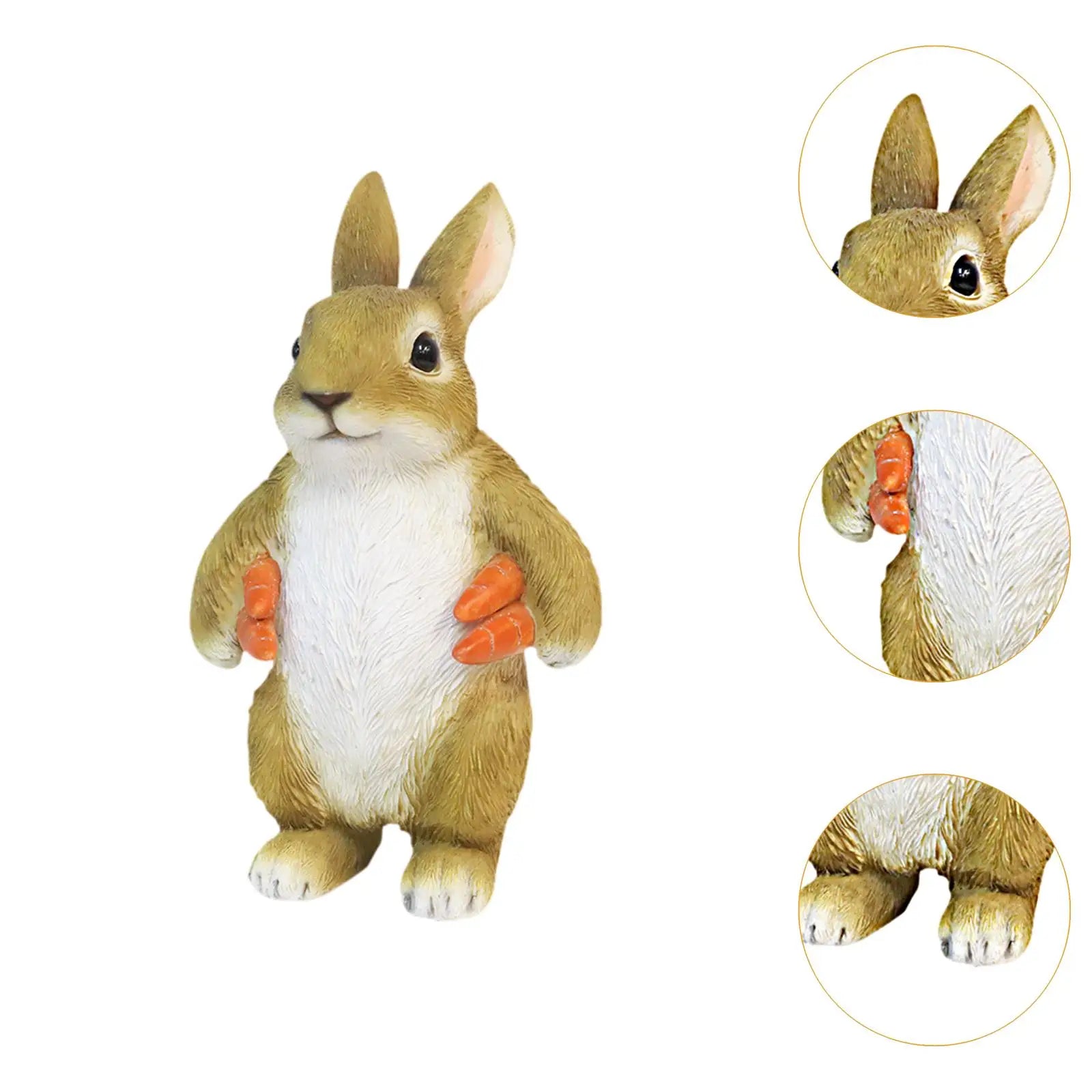 Bunny Garden Statue Resin Ornament