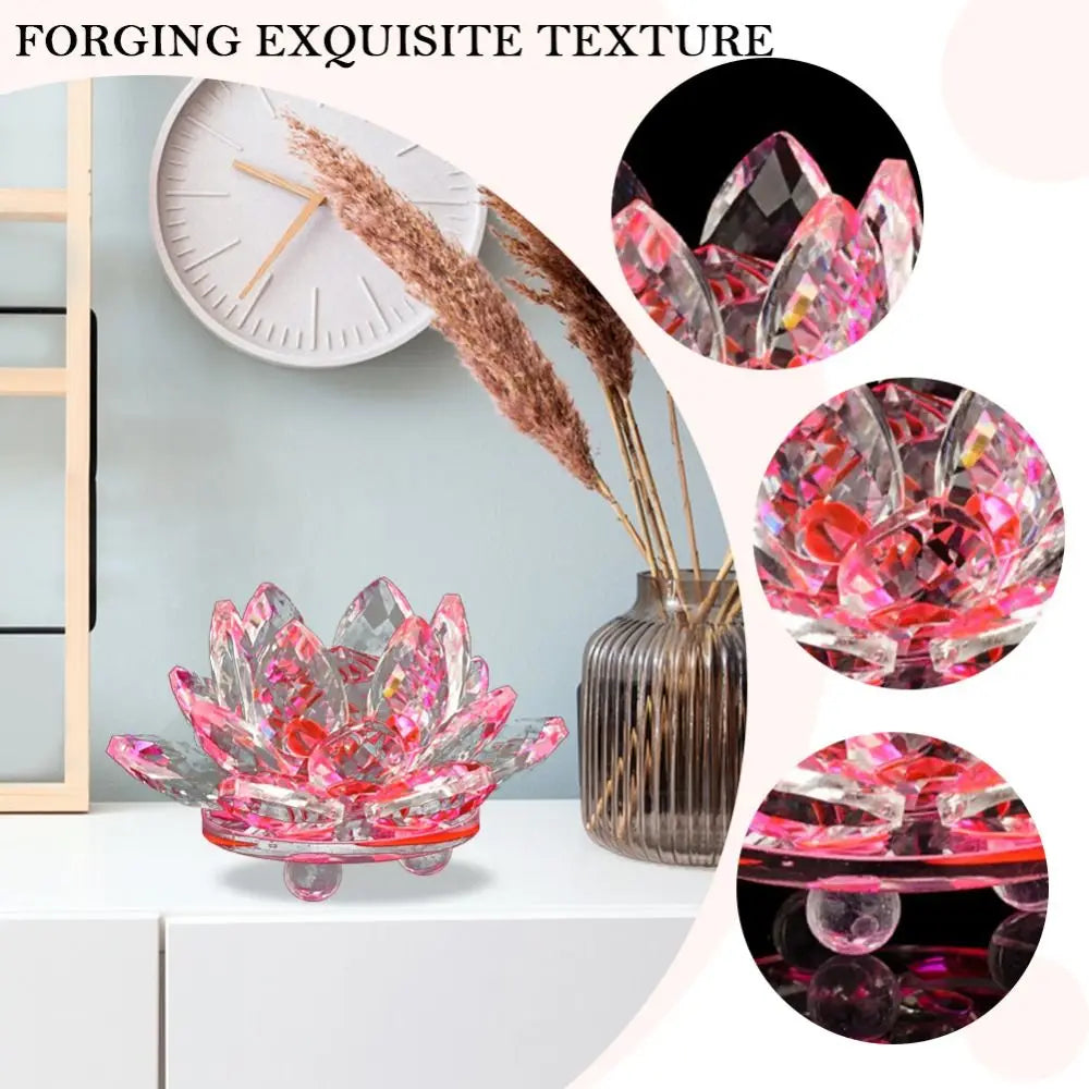 Crystal Lotus Flower Figurine: