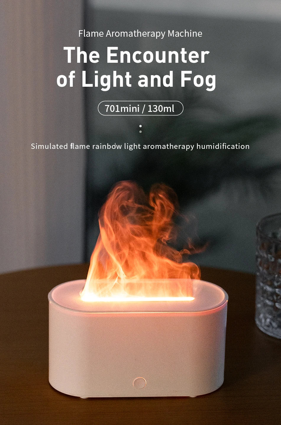 Mini Flame Aromatherapy Humidifier