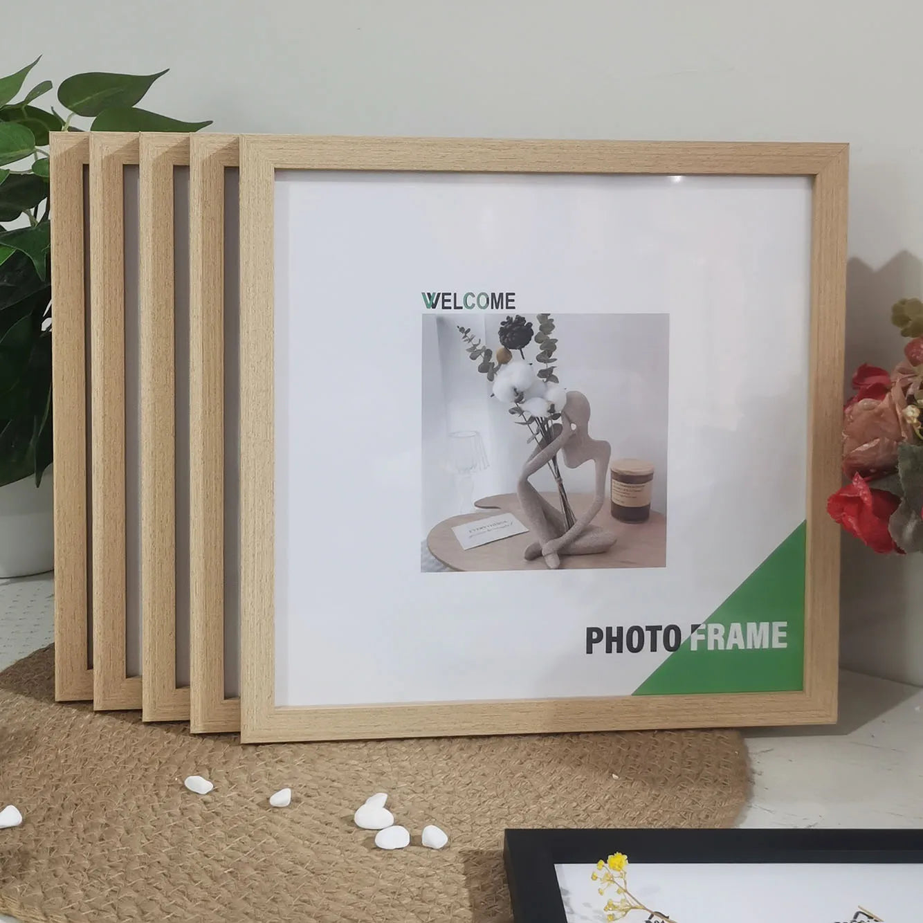 5PCS Square Wooden Photo Frame Set