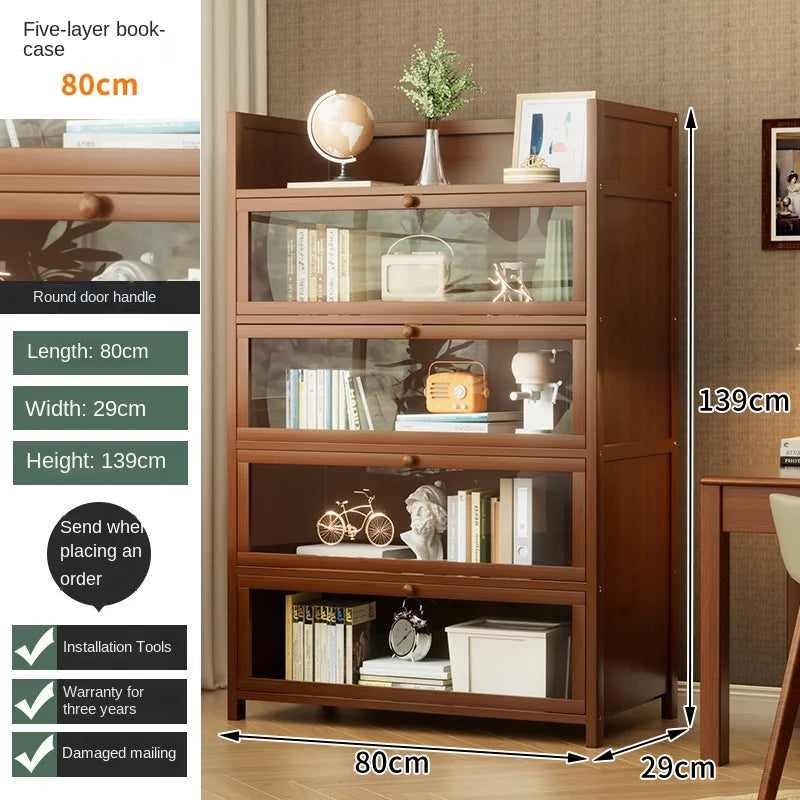 Floor-Standing Bookshelf with Doors