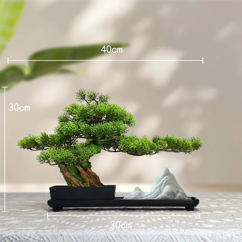 Simulated Welcome Pine Bonsai Ornament