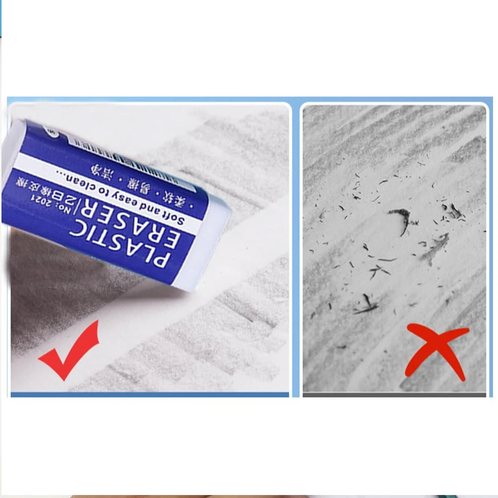2B Pencil Erasers – Soft PVC Rubber