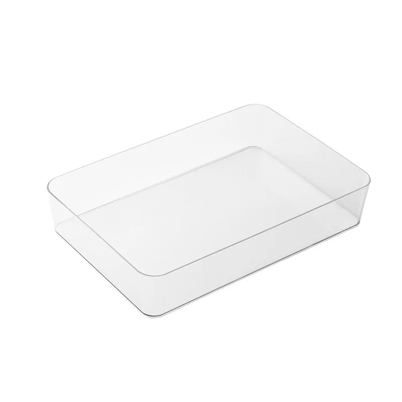 Clear Desk Organizer Box – Stackable Plastic Storage Drawer