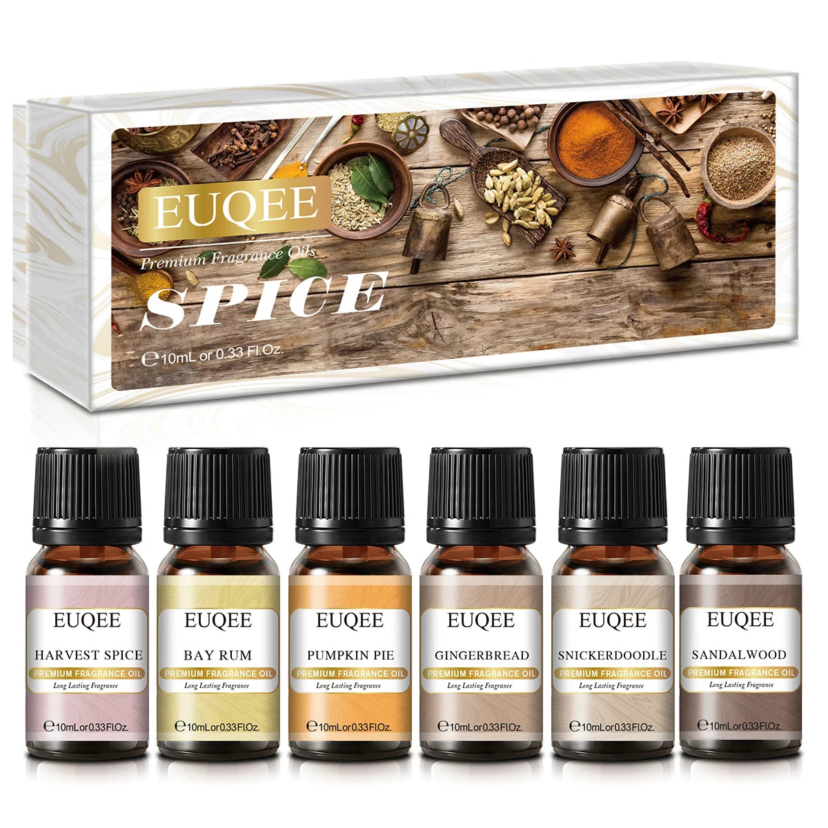 EUQEE 6-Piece Fragrance Oil Gift Set for Diffusers