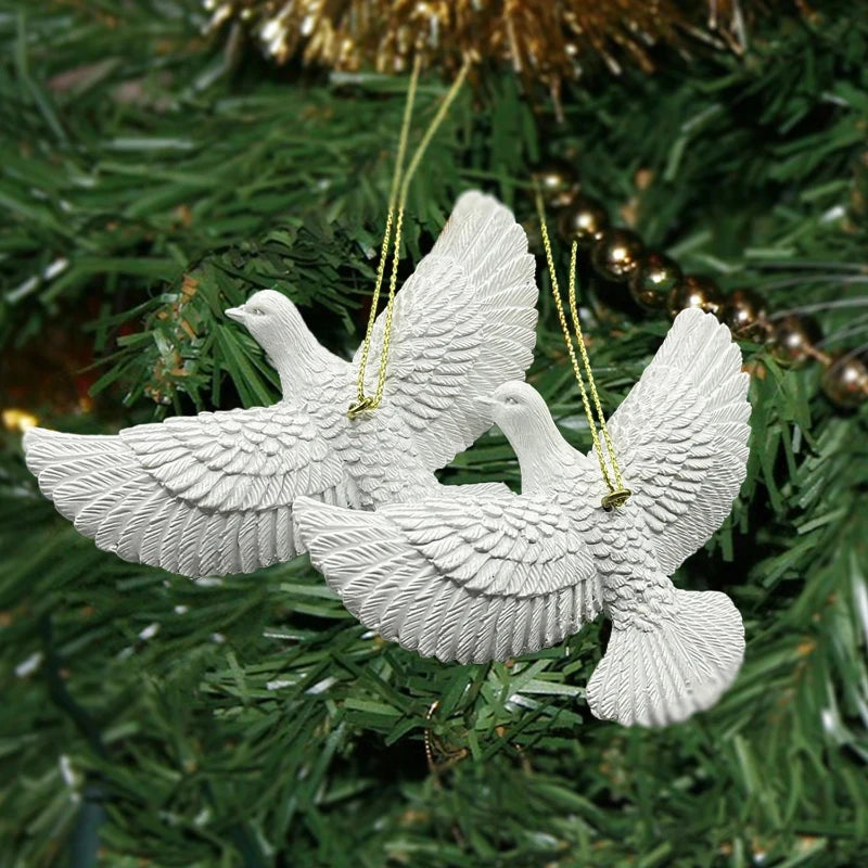 Friendship Doves Resin Christmas Ornament