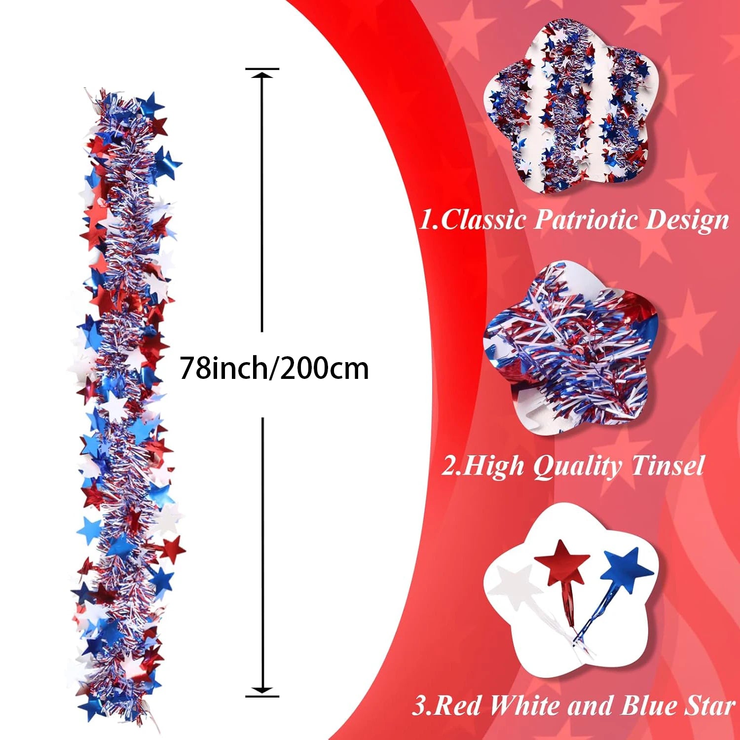 Patriotic Star Garland