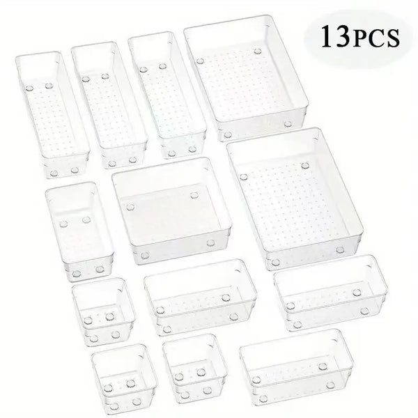 Clear Drawer Organizer Set