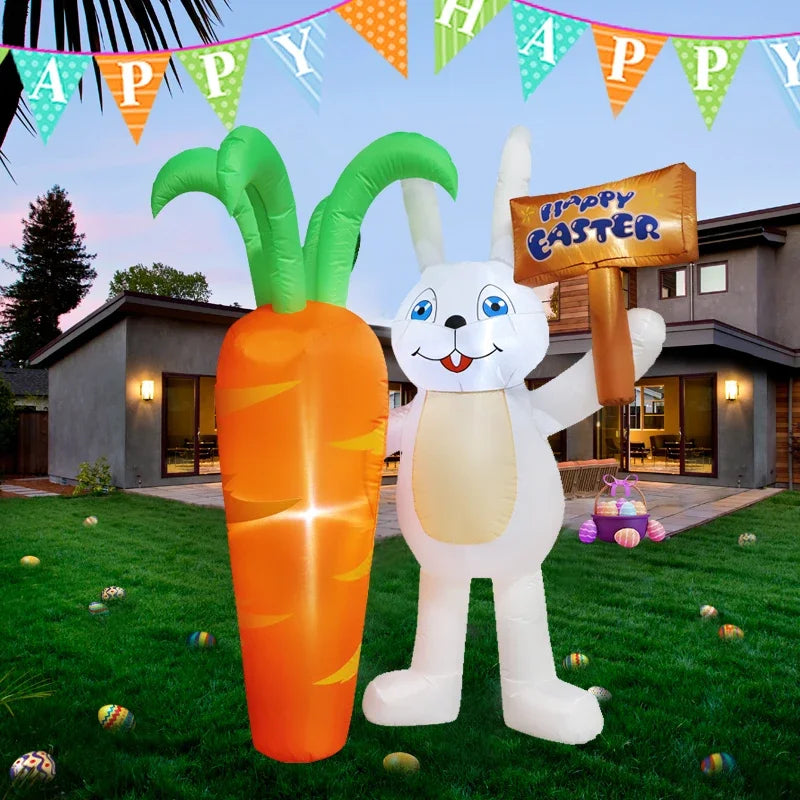 6FT Inflatable Easter Carrot Rabbit