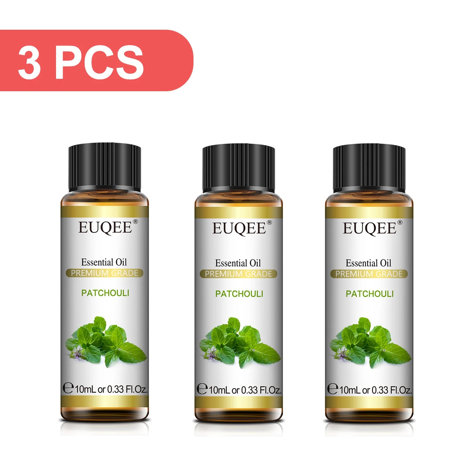 EUQEE 3-Piece Essential Oil Set, 10ml