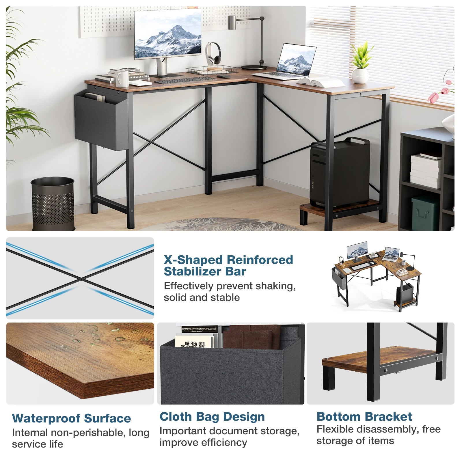 JHK Gaming Corner Office Table