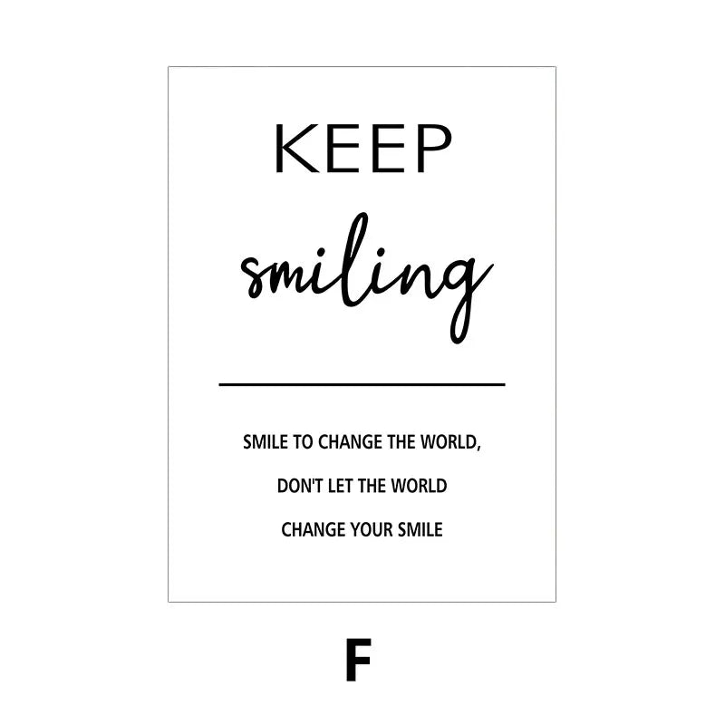 Black and White Motivational Canvas Art