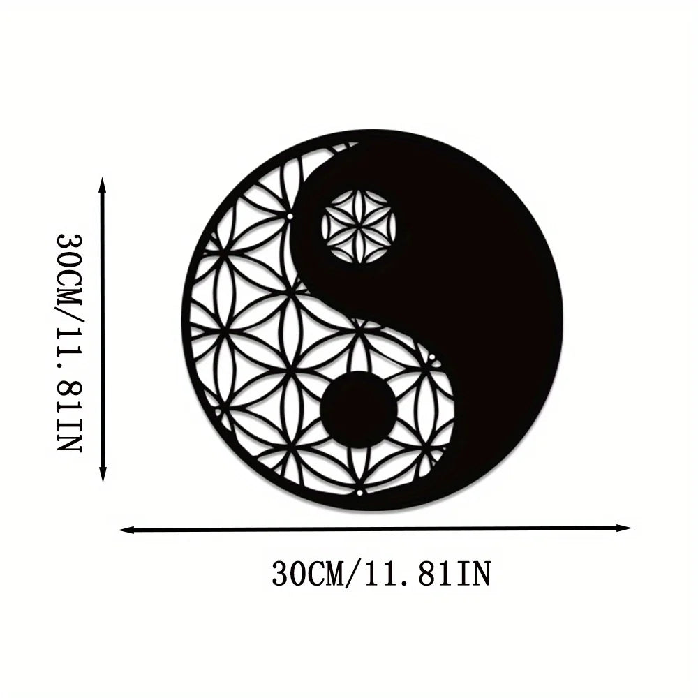 Black Metal Yin Yang Wall Art – Zen Home Décor