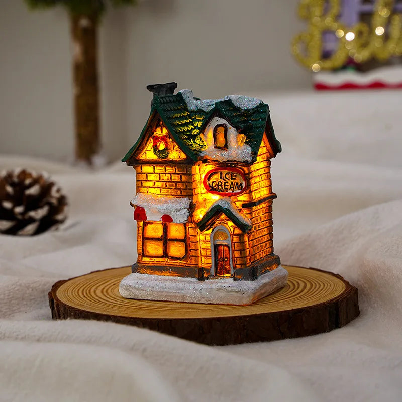 Christmas LED Glowing House Ornament