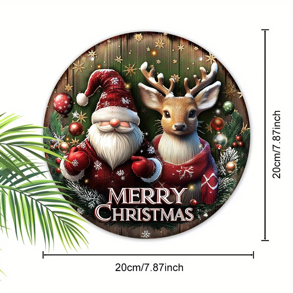 Merry Christmas Wooden Hanging Sign