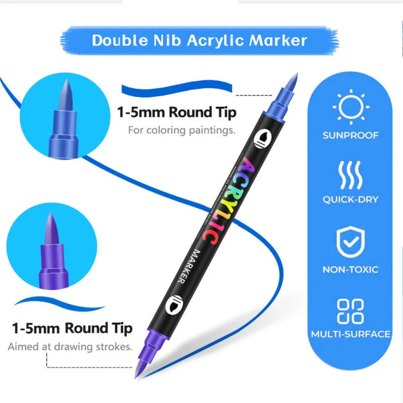 Acrylic Paint Markers Set