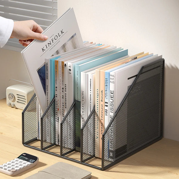 Metal File Rack Desktop Organizer