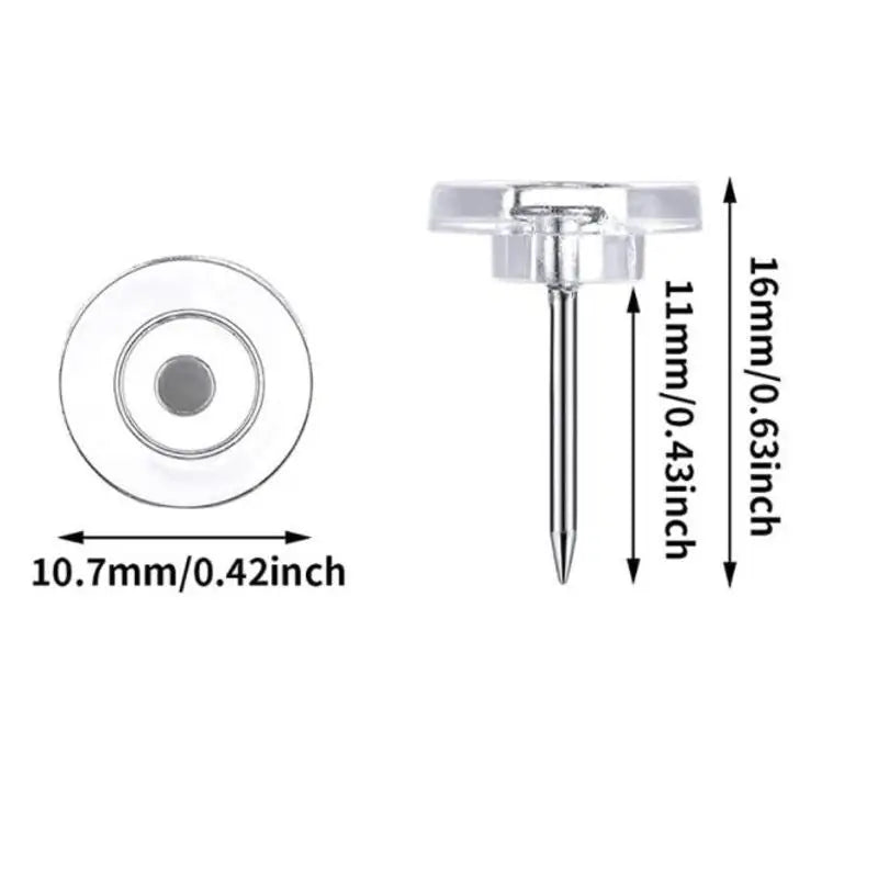 Transparent Push Pins 50pcs
