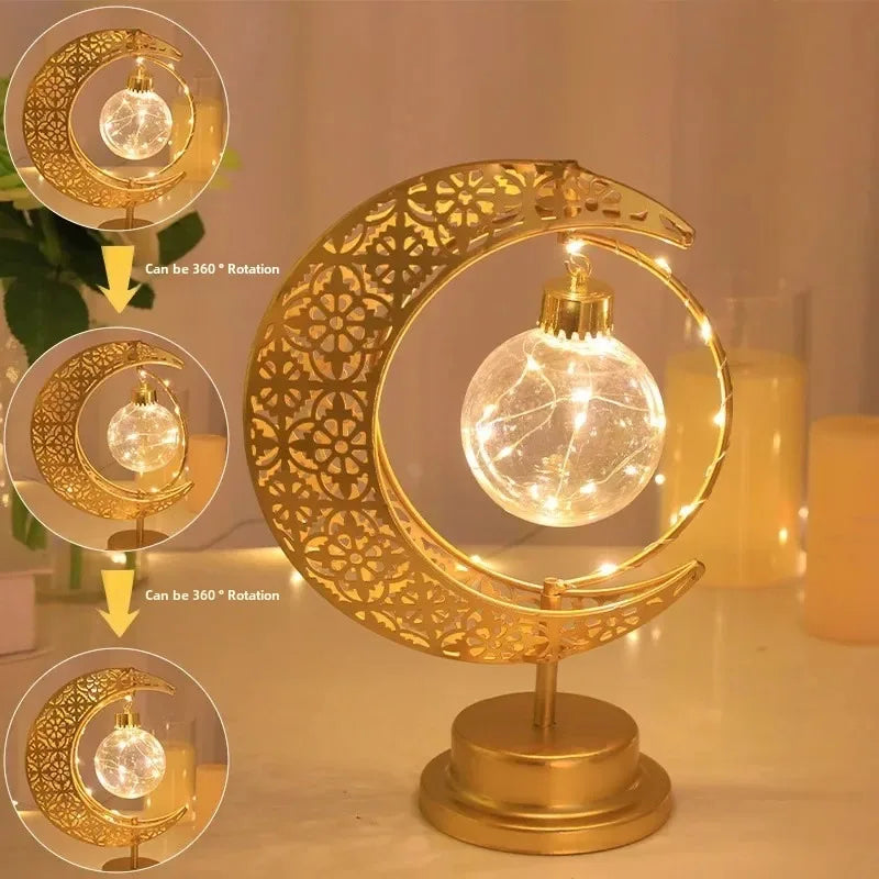 Golden Moon Star Night Light