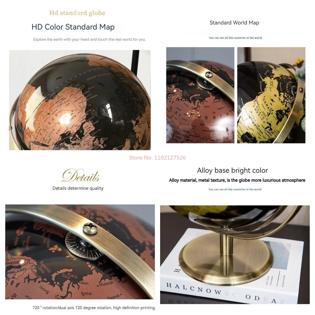 Rotating Globe British Style