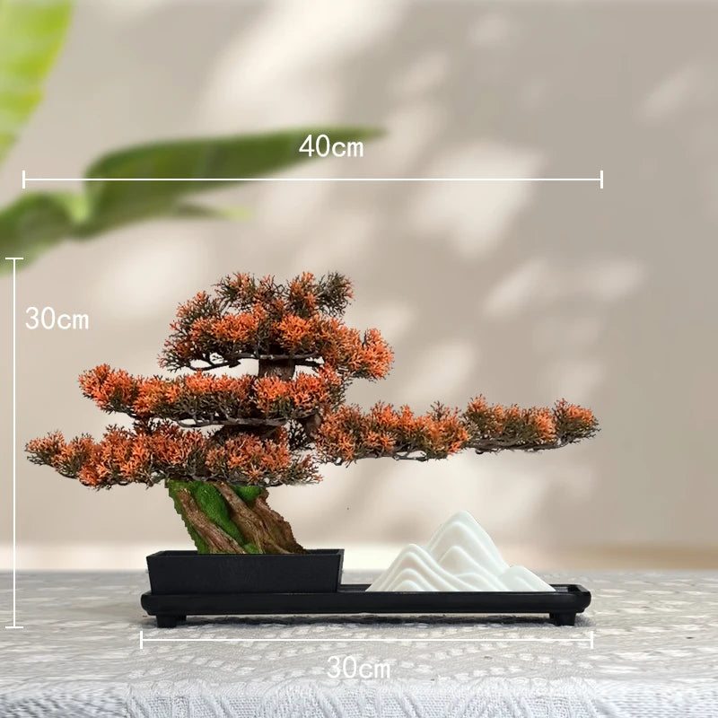 Simulated Welcome Pine Bonsai Ornament