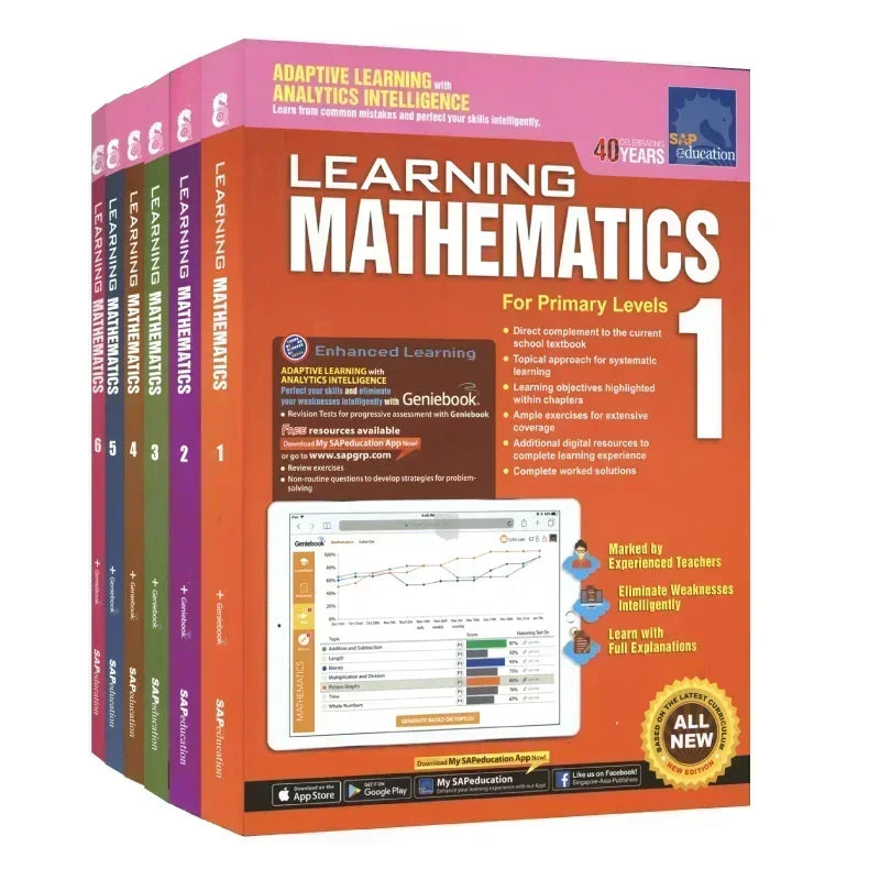 Learn Math Books Grades 1-6