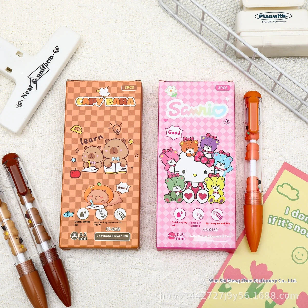 Gel Pen Set – Hello Kitty & Capybara